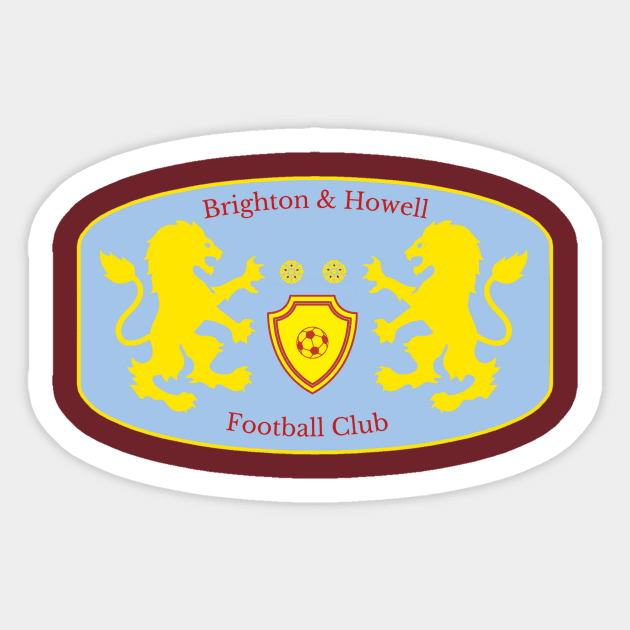 Brighton & Howell Football Club Blue Sticker by Great Lakes ShirtWorks